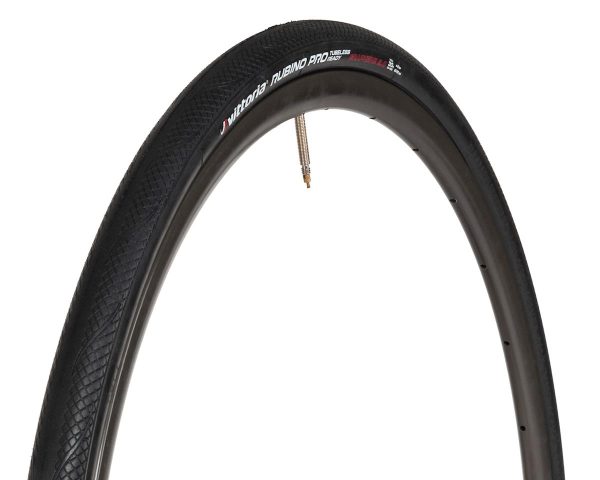 Vittoria Rubino Pro TLR Tubeless Road Tire (Black) (700c / 622 ISO) (30mm) (Folding) (... - 11A00145