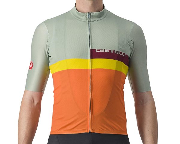 Castelli A Blocco Short Sleeve Jersey (Defender Green/Passion Fruit) (S) - A4522017346-2