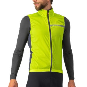 Castelli Squadra Stretch Cycling Vest - AW22 - Electric Lime / Dark Grey / Medium