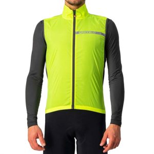 Castelli Squadra Stretch Cycling Vest- SS22 - Yellow Fluro / Dark Grey / Small