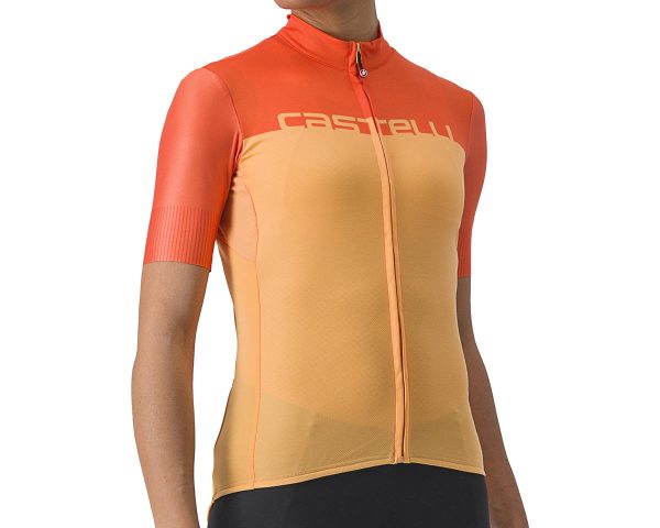 Castelli Women's Velocissima Short Sleeve Jersey (Soft Orange/Scarlet Ibis) (L) - A4522065866-4