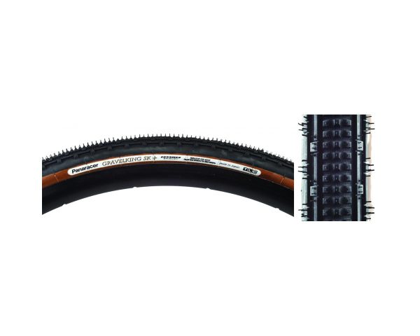 Panaracer Gravelking SK+ Tubeless Gravel Tire (Black/Brown) (700c / 622 ISO) (32... - RF732-GKSK-P-D