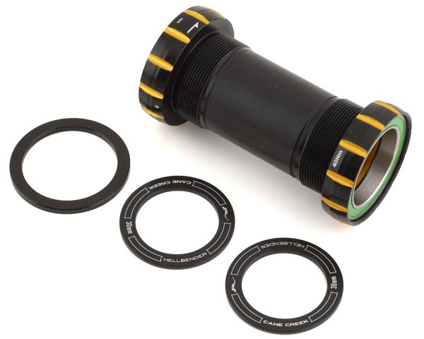 Cane Creek Hellbender 110 Bottom Bracket (Black/Gold) (BSA) (68/73mm) (Ceramic) (30mm S... - BAI0179