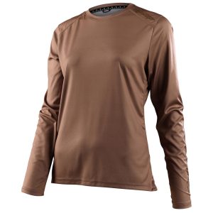 Troy Lee Designs Women's Lilium Long Sleeve Mountain Jersey (Solid Coffee) (L) - 358906014
