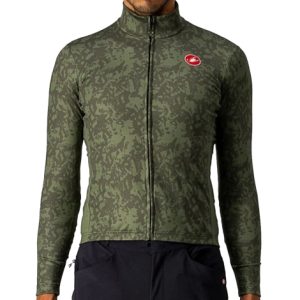 Castelli Unlimited Thermal Long Sleeve Cycling Jersey - AW22 - Military Green / Light Military Green / XLarge