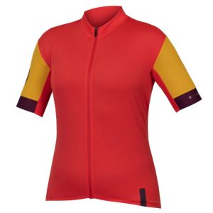 Endura FS260 Women's Short Sleeve Cycling Jersey - Pomergranate / XSmall