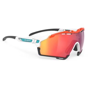 Rudy Project Cutline Sunglasses Multilaser Lens - White Matte / Multilaser Red