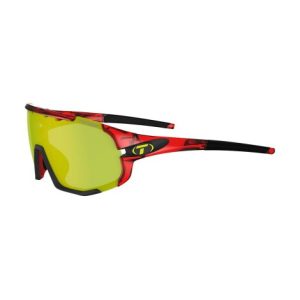 Tifosi Sledge Interchangeable Clarion Lens Sunglasses - Crystal Red / Clarion Yellow / Interchangeable Lens