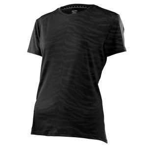 Troy Lee Designs Women's Lilium Short Sleeve Jersey (Black) (Tiger Jacquard) (L) - 357921004