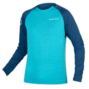 Endura Single Track Long Sleeve Cycling Jersey - Atlantic / Small