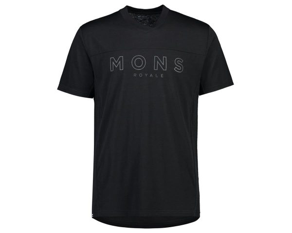 Mons Royale Men's Redwood Enduro VT Short Sleeve Jersey (Black) (S) - 100144-1146-001-S