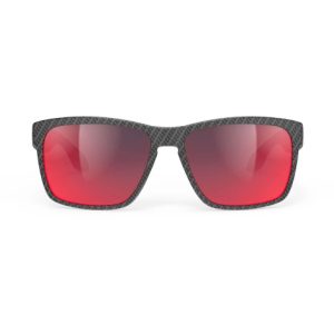 Rudy Project Spinhawk Sunglasses Multilaser Lens - Carbonium / Red Lens