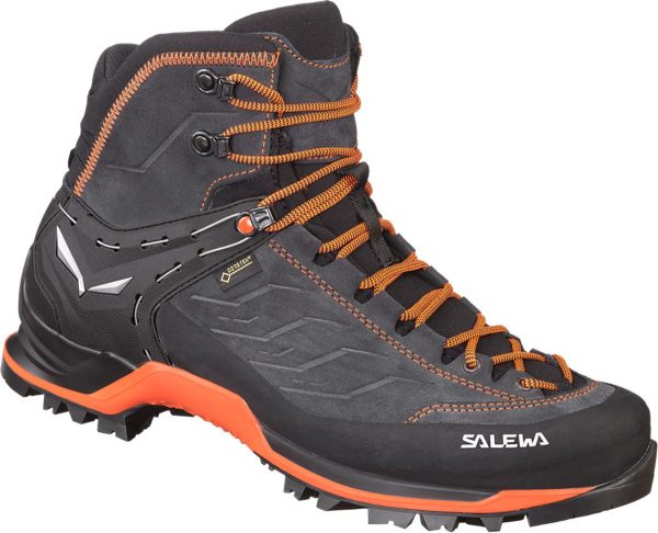 Salewa Mountain Trainer Mid Gore-Tex Hiking Shoes - Asphalt/Fluo Orange