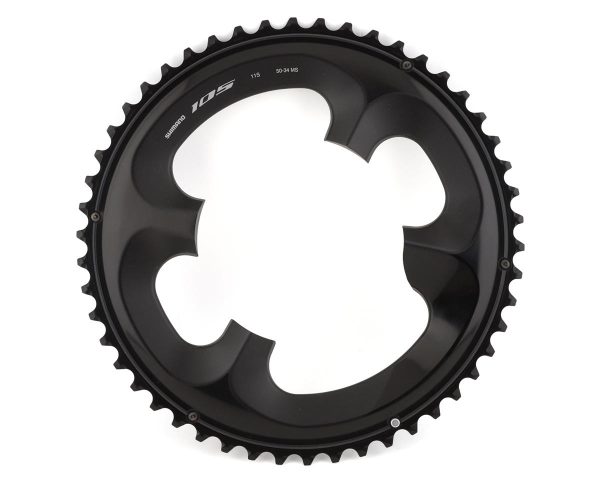 Shimano 105 FC-R7000 Chainring (Black) (2 x 11 Speed) (110mm Asymmetric BCD) (Outer) ... - Y1WV98010