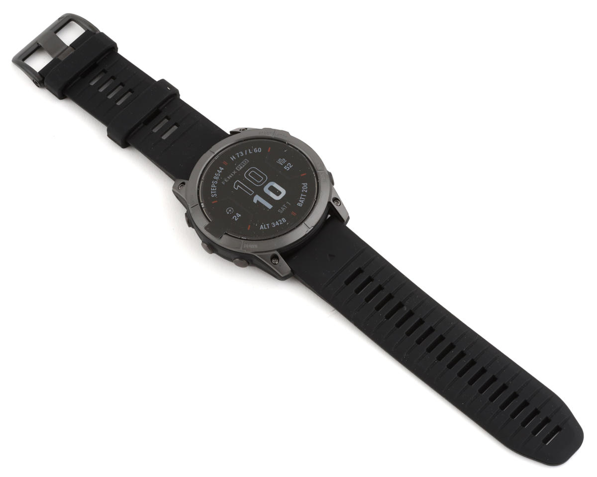 Garmin Fenix 7 PRO Sapphire Solar GPS Smartwatch (Carbon Grey DLC Ti/Black  Band) ( - 010-02778-10 - In The Know Cycling