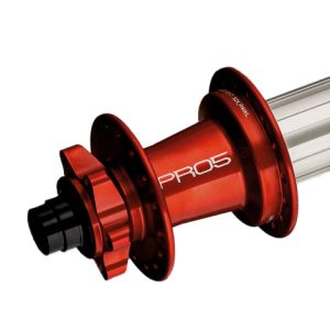 Hope Pro 5 6-Bolt Rear Hub - Quick Release - Red / Quick Release / Shimano / 6 Bolt / 11 Speed / Steel Freehub / 32H