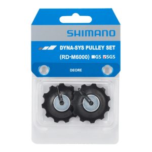 Shimano Deore RD-M6000 SGS Tension & Guide Pulley Jockey Wheels - Black / 10 Speed / SGS