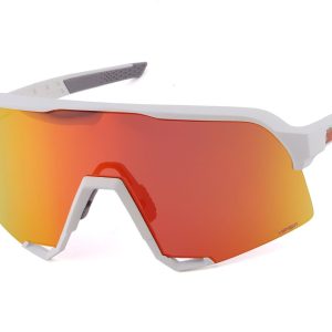 100% S3 Sunglasses (Soft Tact White) (HiPER Red Multilayer Mirror Lens) - 61034-000-43