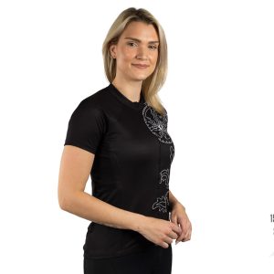 Pearl Izumi Women's Classic Short Sleeve Jersey (Black Linear Grow) (S) - 11222102HK9S