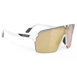 Rudy Project Spinshield Air Sunglasses Multilaser Lens - White Matte / Gold Lens