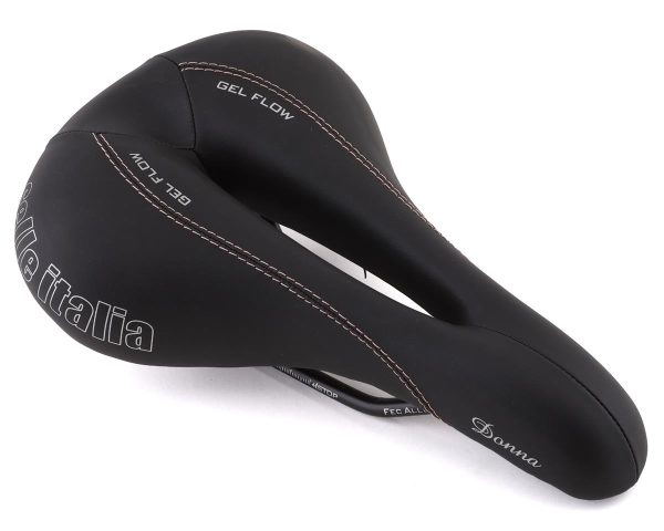 Selle Italia Donna Gel Flow Saddle (Black) (FeC Alloy Rails) (168mm) - 20I022T530AEC001