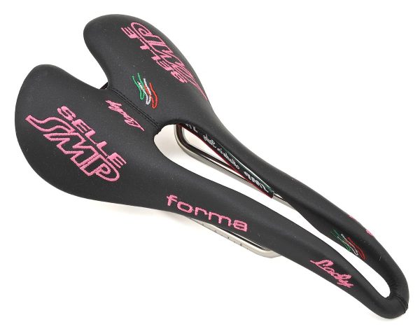 Selle SMP Forma Lady's Saddle (Black/Pink) (AISI 304 Rails) (137mm) - ZSTRIKEFLNE