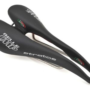 Selle SMP Stratos Saddle (Black) (AISI 304 Rails) (131mm) - ZSTRIKESTRANE