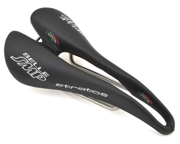 Selle SMP Stratos Saddle (Black) (AISI 304 Rails) (131mm) - ZSTRIKESTRANE