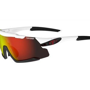 Tifosi Aethon Sunglasses (White/Black) (Clarion Red, AC Red & Clear Lenses) - 1580104821