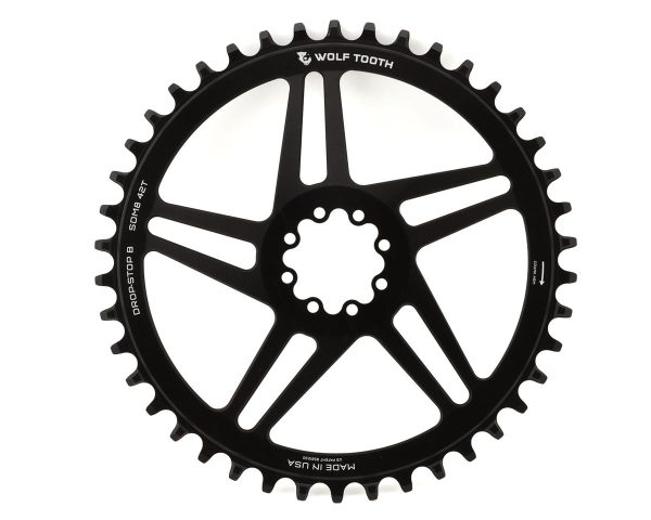 Wolf Tooth Components SRAM 8-Bolt Direct Mount Chainring (Black) (Drop-Stop B) (Single)... - SDM8-42