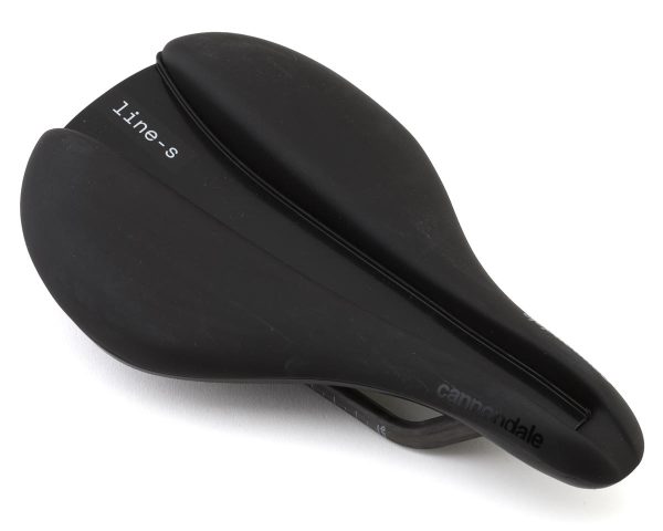 Cannondale Line S Carbon Flat Saddle (Black) (Carbon Rails) (142mm) - CP7503U1042