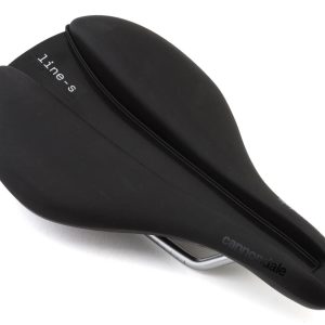 Cannondale Line S Cromo Flat Saddle (Black) (Chromoly Rails) (142mm) - CP7603U1042