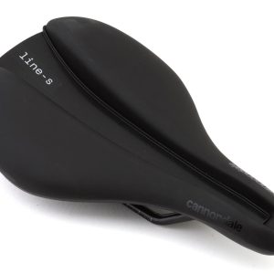 Cannondale Line S Steel Flat Saddle (Black) (Steel Rails) (142mm) - CP7653U1042