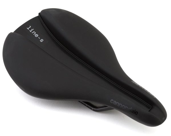 Cannondale Line S Steel Flat Saddle (Black) (Steel Rails) (142mm) - CP7653U1042