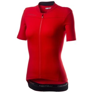 Castelli Anima 3 Women's Short Sleeve Cycling Jersey - SS21 - Red / Black / Large