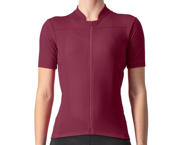 Castelli Anima 3 Women's Short Sleeve Jersey (Bordeaux Red) (L) - A20068421-4
