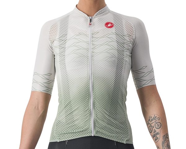 Castelli Women's Climber's 2.0 Short Sleeve Jersey (Moon Grey/Defender Green) (S) - A4523037097-2