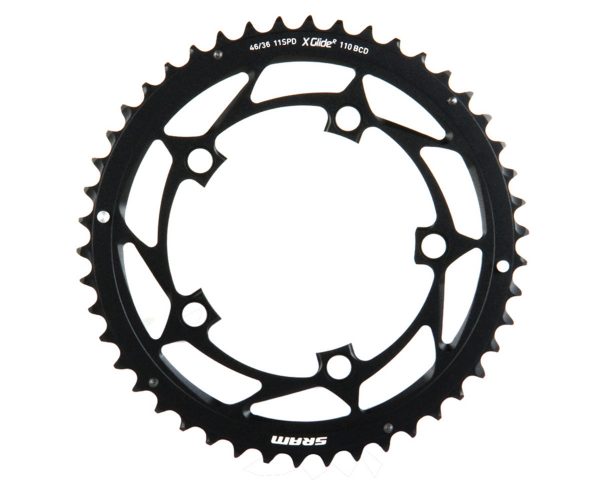 SRAM X-Glide Road Chainrings (Black) (2 x 11 Speed) (110mm BCD) (Red/Force 22) ... - 11.6218.010.002