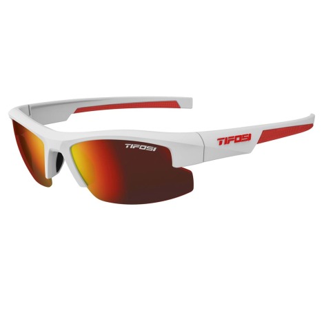 Tifosi Shutout Single Lens Sunglasses - Matt White / Red