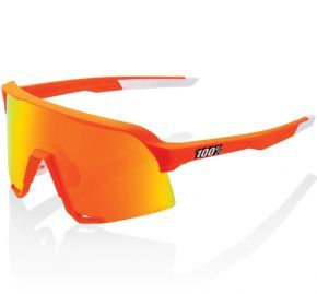 100% S3 Sunglasses Neon Orange/hiper Red Mirror Lens Neon Orange/HiPER Red Multilayer Mirror Lens