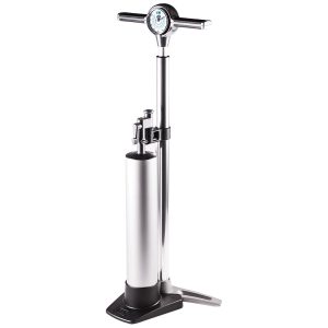 Crank Brothers Klic Analog Floor Pump w/ Tubeless Canister Silver, One Size