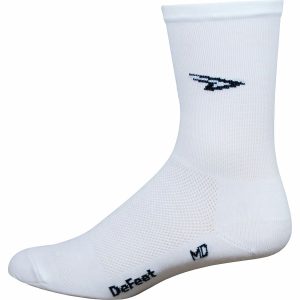 DeFeet Aireator 5in Sock D-Logo - White/Single Cuff, S - Men's