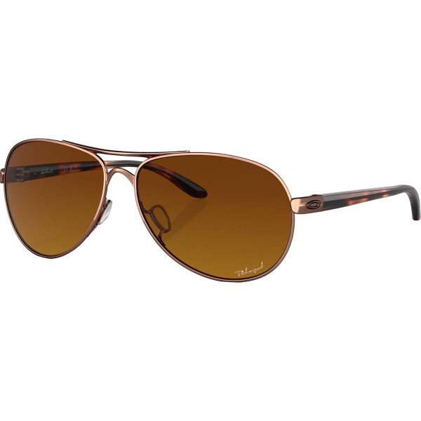 Oakley Feedback Polarized Sunglasses - Women's Rose Gold W/Brn Grad Pol, One Size