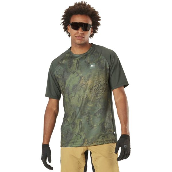 Picture Organic Osborn Printed Short-Sleeve Tech T-Shirt - Men's Geology Green, XL