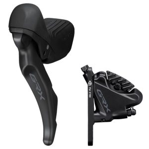 Shimano GRX RX610 Brake/Shift Lever Kit (Black) (Flat Mount) (Left) (2x) (BR-... - IRX6101DLF6SC100A