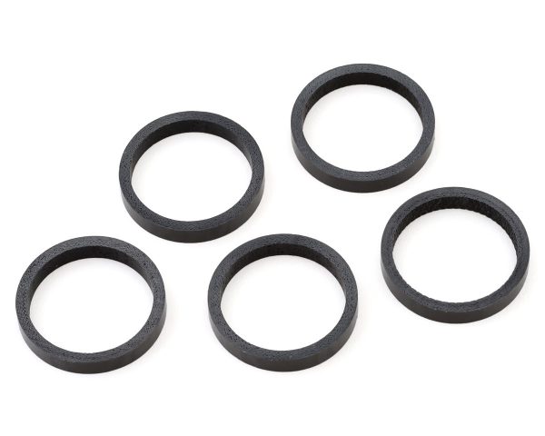 Wheels Manufacturing Carbon Headset Spacers (Gloss Black) (1-1/8") (5mm) (5 Pack) - HD0003
