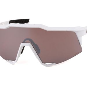 100% Speedcraft Sunglasses (Matte White) (HiPER Silver Mirror Lens) - 61001-000-76