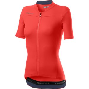 Castelli Anima 3 Women's Short Sleeve Cycling Jersey - SS21 - Brilliant Pink / Dark Steel Blue / Large