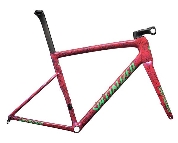 Specialized Tarmac SL8 Frameset (52cm) (Gloss Carbon/Vivid Pink Strata/Electric Gree... - 74924-7152