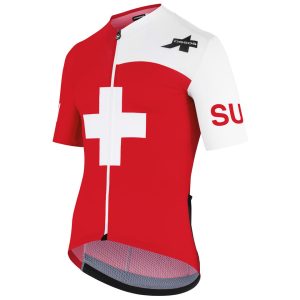 Assos Suisse FED S9 Targa Short Sleeve Jersey (Red) (L) - 11.20.334.47.L